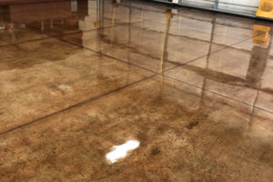 clear polyaspartic garage floor after