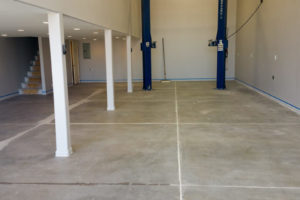 garage floor before coating