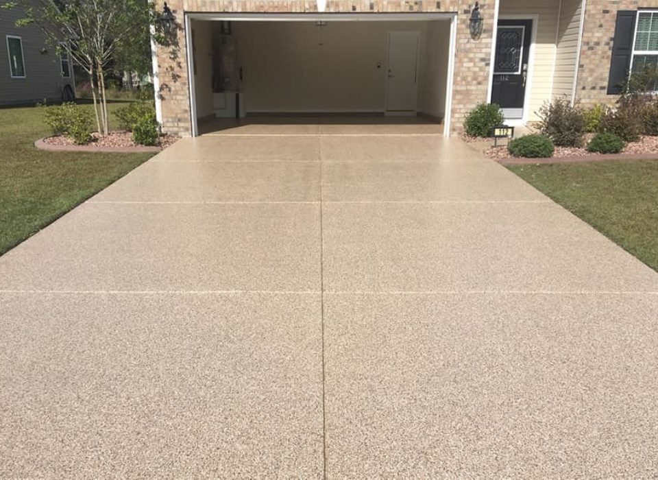 driveway after polyaspartic coating