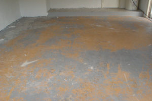 garage floor before epoxy coating